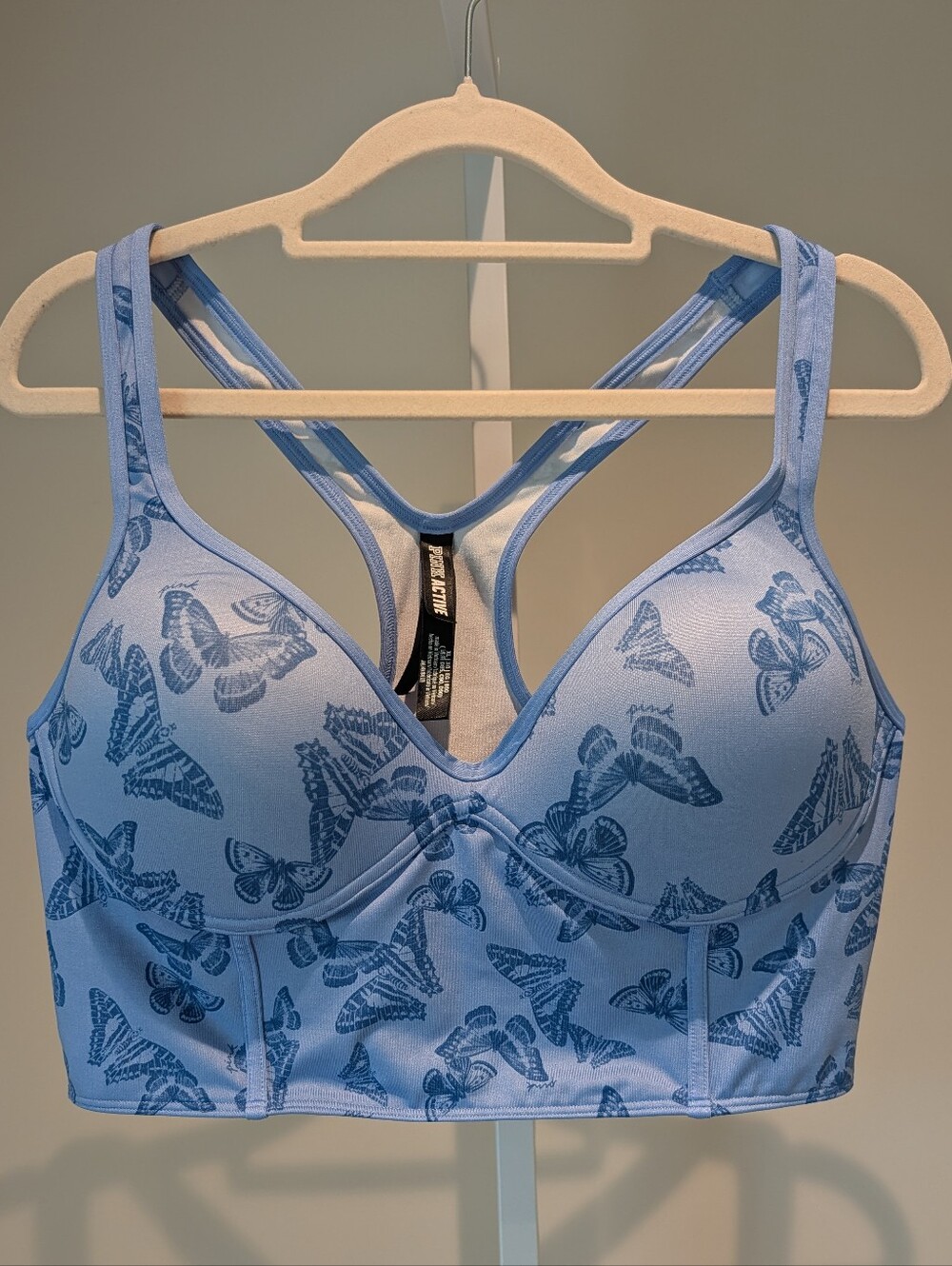 PINK Sports Bra Bralette Ultimate Pushup Padded Butterfly VS Victorias Secret XL